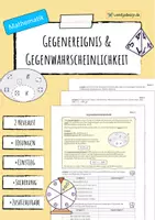 Vorschau - Arbeitsblätter - GEGENWAHRSCHEINLICHKEIT & Gegenereignis - Wahrscheinlichkeit - Deckblatt