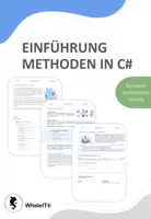 Vorschau - Stundenentwürfe - Einführung Methoden mit C# - Komplett vorbereitete Stunde - Deckblatt