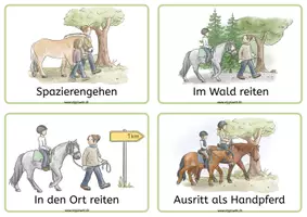 Vorschau - Bildkarten - 100 Bild- und Wortkarten Pferde Reiten Reittherapie Teil 2 - Seite 3