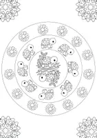 Vorschau - Arbeitsblätter - Mandala Schildkröte Kunst Ausmalbild - Seite 1
