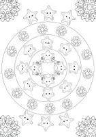Vorschau - Arbeitsblätter - Mandala Seestern Kunst Ausmalbild - Seite 1