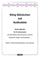 Vorschau - Merkblätter - MUSIK 🎵 Kling Glöckchen 🔔 MP3 + Noten für Boomwhacker Keyboard Blockflöte • Klassenmusizieren - Seite 1