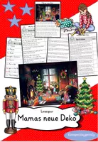 Vorschau - Arbeitsblätter - Lesespur Mamas neue Deko - Weihnachten (Daz/Daf geeigent) - 4 fach differenziert - Deckblatt