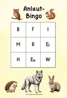 Vorschau - Stationenlernen - Anlaut Bingo - Tiere im Wald - Seite 2