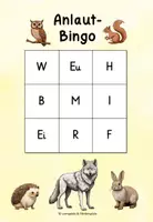 Vorschau - Stationenlernen - Anlaut Bingo - Tiere im Wald - Seite 3