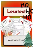 Vorschau - Arbeitsblätter - Leseverständnis - Weihnachten + Lösungen - Deckblatt
