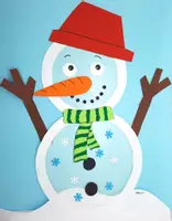 Vorschau - Mal- und Bastelvorlagen - Kunst im Winter: Cooler Schneemann aus Transparentpapier (Fensterdeko) - Seite 2
