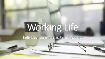 Vorschau - Präsentationen/Tafelbilder - Speaking Working Life (B2 Level: Compare and Contrast, Individual Long Turn, Paired Activity) - Seite 1
