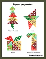 Vista previa - Tarjetas / Manipulativos - Tangram Navideño - página 2