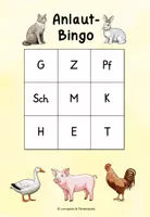 Vorschau - Stationenlernen - Anlaut Bingo - Tiere auf dem Bauernhof - Seite 2