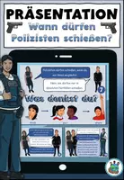 Vorschau - Text - Präsentation "Wann dürfen Polizisten schießen?" DaZ / DaF / Sachunterricht - Deckblatt