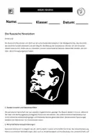 Vorschau - Arbeitsblätter - Die Geschichte der Russischen Revolution - Seite 1