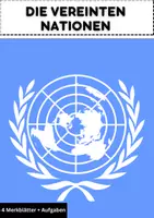 Vorschau - Arbeitsblätter - Die Geschichte der Vereinten Nationen - 4 Merkblätter + Aufgaben - Deckblatt