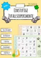 Vorschau - Spiele - Einstufige Zufallsexperimente (Wahrscheinlichkeit) - Spiel (Würfelglück) - Deckblatt