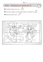 Vorschau - Arbeitsblätter - "Winter" Rechenpuzzle im Zahlenraum 10 - Seite 3