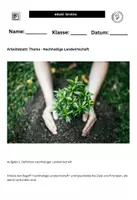 Vorschau - Arbeitsblätter - Arbeitsblatt Thema - Nachhaltige Landwirtschaft - Deckblatt