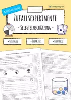Vorschau - Arbeitsblätter - ZUFALLSEXPERIMENTE - Selbsteinschätzungsbogen (Wahrscheinlichkeit) - Deckblatt