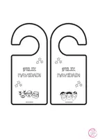 Vista previa - Manualidades / Dibujos para colorear - COLGADORES DE NAVIDAD - En inglés y en español - página 3
