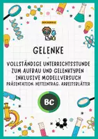Vorschau - Stundenentwürfe - Gelenke des Menschen - Ganze Unterrichtsstunde Gelenkaufbau / Gelenktypen / Modellversuch: sofort einsetzbar! - Deckblatt