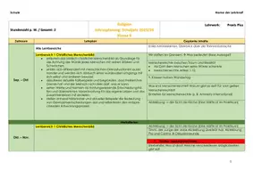 Vorschau - Lehrpläne/Lehrermaterial - Religion Jahresplan 9 - Seite 1