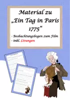 Vorschau - Arbeitsblätter - Ein Tag in Paris 1775 - Beobachtungsbogen + Lösung - Deckblatt