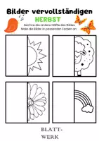 Vorschau - Arbeitsblätter - Bilder vervollständigen: Frühling /Zusatz /Zwischendurch - Seite 3