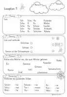 Vorschau - Arbeitsblätter - Materialpaket Tägliches Lesetraining Kl. 1+2 ganzes Jahr - Seite 1