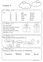 Vorschau - Arbeitsblätter - Materialpaket Tägliches Lesetraining Kl. 1+2 ganzes Jahr - Seite 3