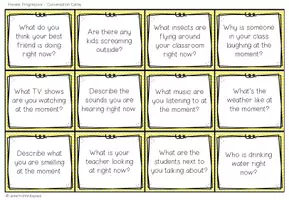Vorschau - Spiele - PRESENT PROGRESSIVE - Grammar Conversation Cards - Seite 2