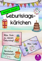 Vorschau - Bildkarten - Geburtstagskärtchen - deutsche Version - Deckblatt