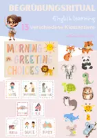 Vorschau - Poster - Classroom Management - 13 Klassentiere - Begrüßungsritual (English) - Deckblatt