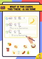 Vista previa - Unidades / Secuencias / Situaciones de Aprendizaje - What is this cards. This/these -a/an/some. Grammar in English - Portada