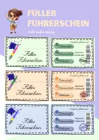 Vorschau - Mal- und Bastelvorlagen - Füller Führerschein - Schulausgangsschrift - Seite 2