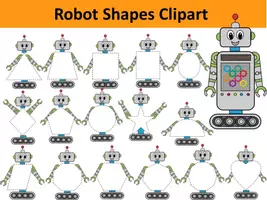 Προεπισκόπηση - Clipart / Γραφήματα - Robot Shapes Clipart - Εξώφυλλο