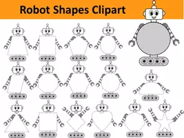 Προεπισκόπηση - Clipart / Γραφήματα - Robot Shapes Clipart - Σελίδα 2