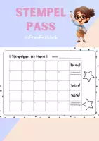 Vorschau - selbst erstellte Cliparts/Grafiken - Stempelpass - Verstärker - Belohnungssystem (Classroom Management) - Deckblatt
