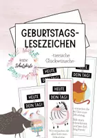 Vorschau - Mal- und Bastelvorlagen - Lesezeichen - tierische Geburtstagsgrüße - Geburtstag - Deckblatt