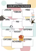 Vorschau - Mal- und Bastelvorlagen - Geburtstagskalender - tierische Glückwünsche - Geburtstag - Seite 2