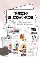 Vorschau - Mal- und Bastelvorlagen - Geburtstagskalender - Geburtstagskarten - Geschenke - Geburtstag - tierische Glückwünsche - Deckblatt