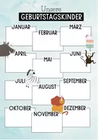 Vorschau - Mal- und Bastelvorlagen - Geburtstagskalender - Geburtstagskarten - Geschenke - Geburtstag - tierische Glückwünsche - Seite 2