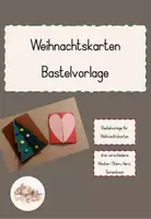 Vorschau - Mal- und Bastelvorlagen - 3D Weihnachtskarten Vorlagen - Deckblatt