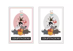 Vorschau - Mal- und Bastelvorlagen - Geburtstagskarten & Umschläge - tierische Glückwünsche - Geburtstag - Seite 2