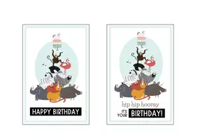 Vorschau - Mal- und Bastelvorlagen - Geburtstagskarten & Umschläge - tierische Glückwünsche - Geburtstag - Seite 3
