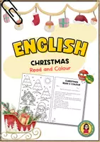 Aperçu - Matériel pour travaux manuels / dessin - Christmas Read and Colour Worksheet | #anglais - Page de couverture