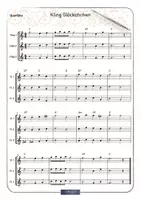 Vorschau - Unterrichtsreihen - MUSIK 🔔 Kling Glöckchen für Querflöte mit 🎧 Audio und 🎵 Noten 3-stimmig • Klassenmusizieren • Bläserklassen - Seite 1