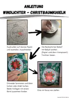 Vorschau - Mal- und Bastelvorlagen - Windlicht Christbaumkugeln/Weihnachtskugeln, Weihnachten, differenziert - Seite 2