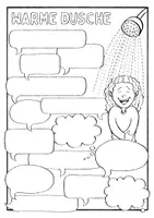 Vorschau - Arbeitsblätter - Warme Dusche / Warmer Regen - Sketchnotes Ritual Klassenlehrer - Seite 1