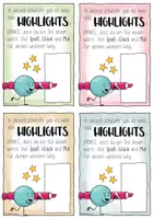 Vorschau - Mal- und Bastelvorlagen - Abschiedsgeschenk & Abschied mit Highlighter / Marker (4 Versionen, ICH + WIR) + Sommerferien - Seite 2