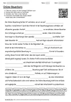 Vorschau - Arbeitsblätter - Lernposter + Arbeitsblatt "Online-Bewerbung" + interaktive Lösung & MP3 + Mindmap + Infografik - Seite 1