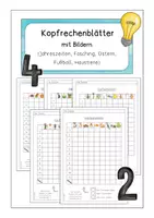 Vorschau - Arbeitsblätter - Kopfrechenblätter Vorlage - Deckblatt